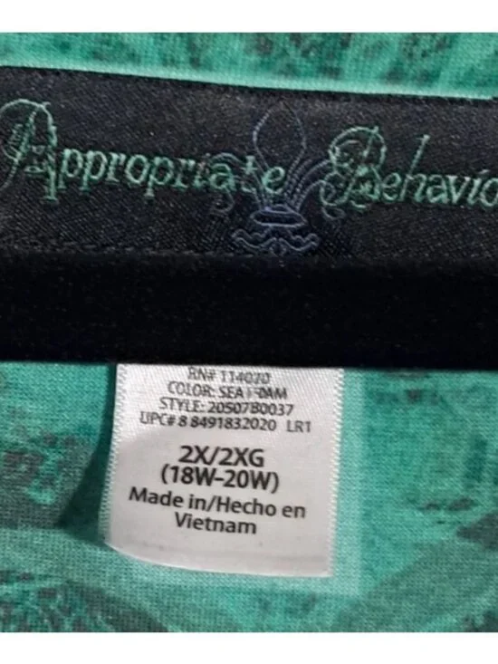 Y2K Appropriate Behavior Sublimation Top Womens Plus Size 2X Short Sleeve Embell - Picture 2 of 3